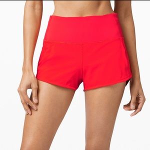 Lululemon size 6 high rise 2.5” speed up short